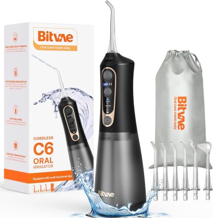 Bitvae C6 Water Dental Flosser Teeth Pick, Cordless Flosser for Travel