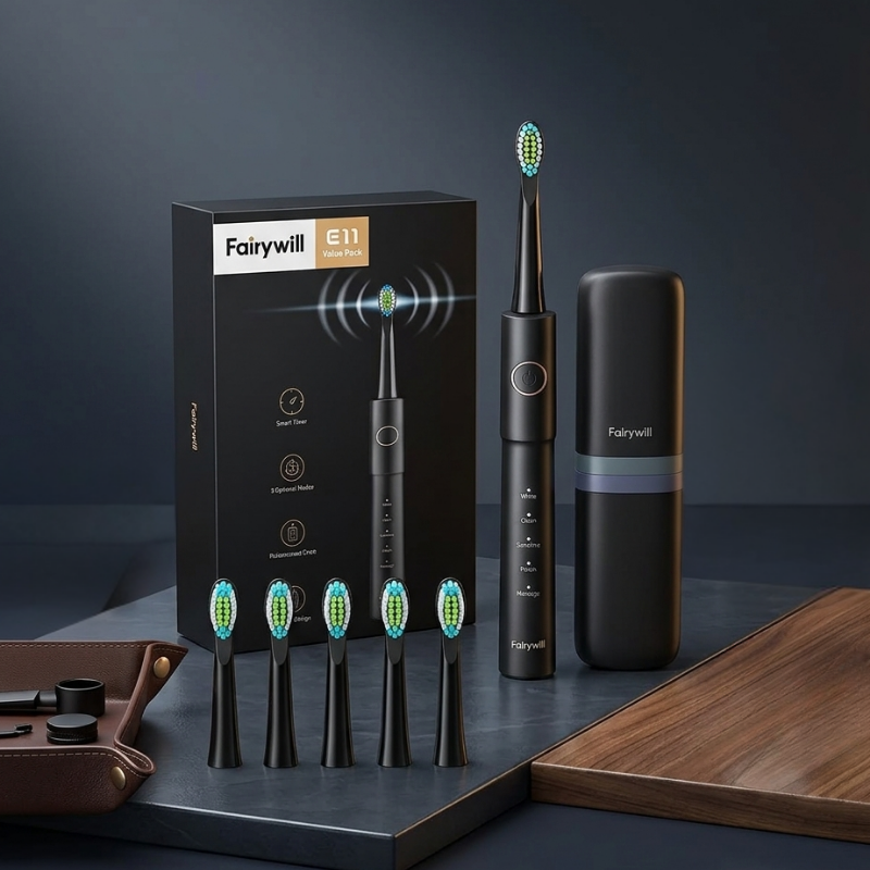 Fairywill electric toothbrush and water flosser for effective daily oral hygiene, cleaner teeth, and a fresher smile. Shop online at CayanTrading.com.
